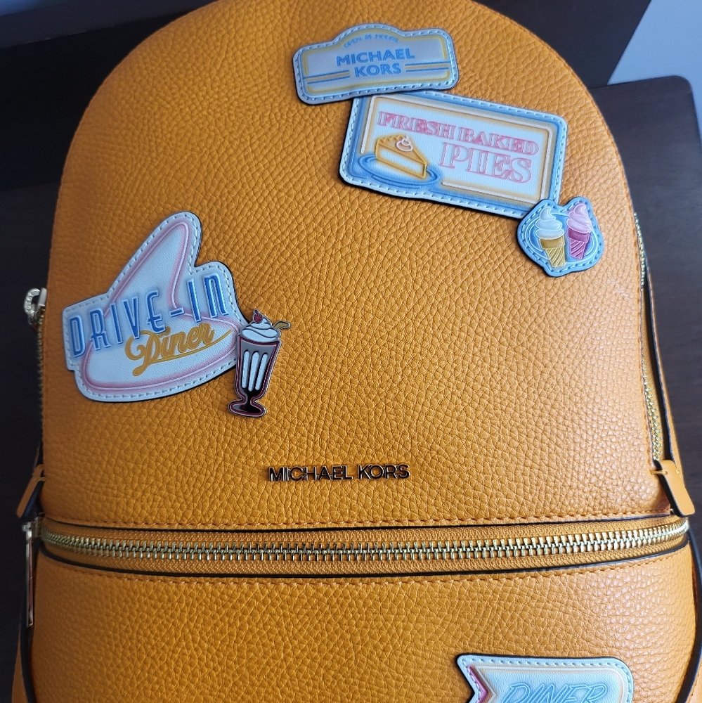 Brand New Official Michael Kors Backpack with Patches - Picture 4 of 9
